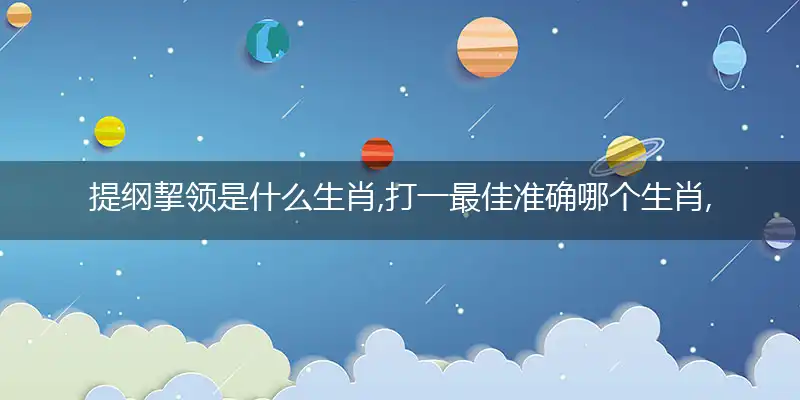 提纲挈领是什么生肖,打一最佳准确哪个生肖,释义谜底解读