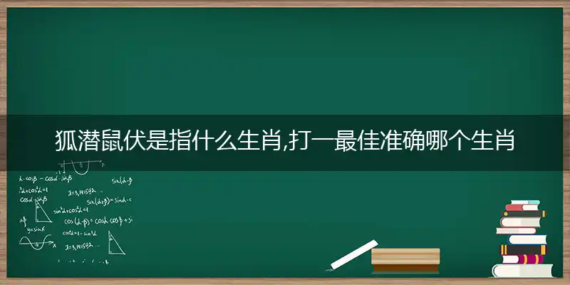 狐潜鼠伏是指什么生肖,打一最佳准确哪个生肖,释义词语作答解读