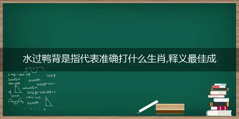 水过鸭背