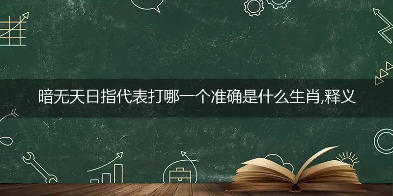 暗无天日指代表打哪一个准确是什么生肖,释义最佳完美词语解析