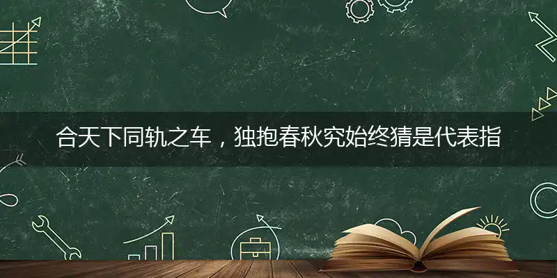 合天下同轨之车，独抱春秋究始终猜是,优选经典成语释义解释