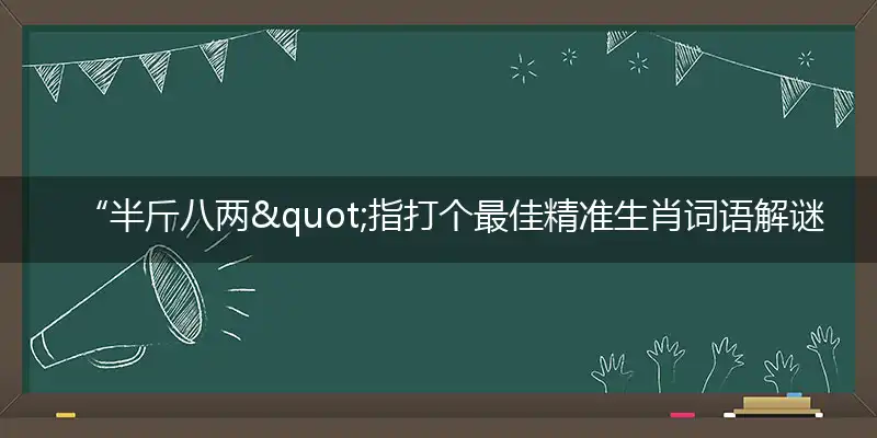“半斤八两"指打个最佳精准生肖词语解谜,解释哪一个成语落实释义