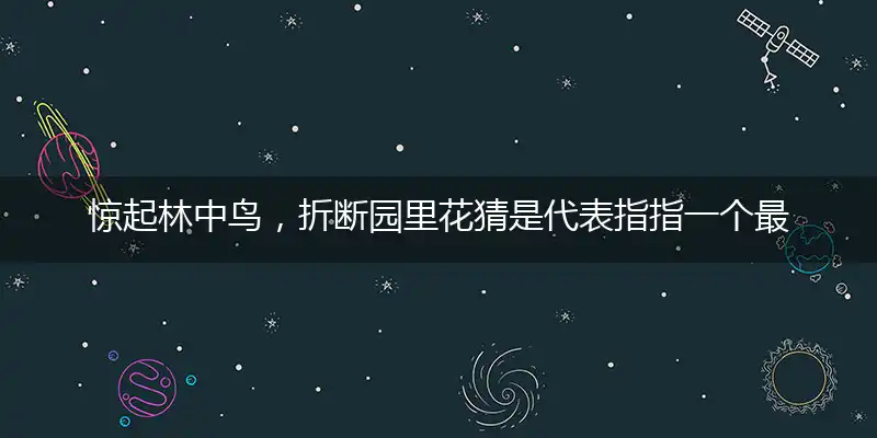 惊起林中鸟,折断园里花