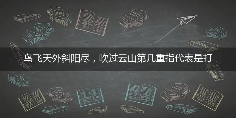 鸟飞天外斜阳尽,吹过云山第几重