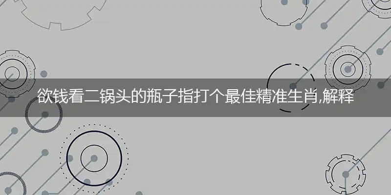 欲钱看二锅头的瓶子