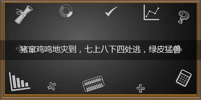 猪窜鸡鸣地灾到,七上八下四处逃,绿皮猛兽女人心,三从四德说不清