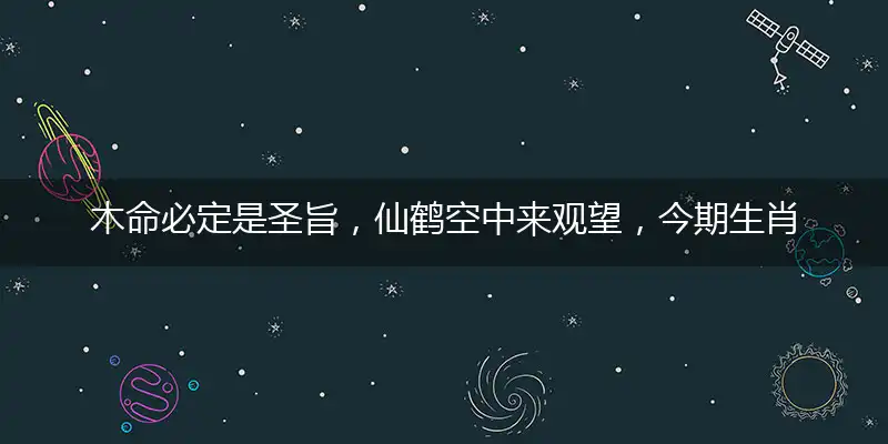 木命必定是圣旨,仙鹤空中来观望,今期生肖是猪头,狗对主人最忠心