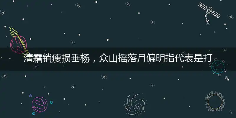 清霜销瘦损垂杨,众山摇落月偏明