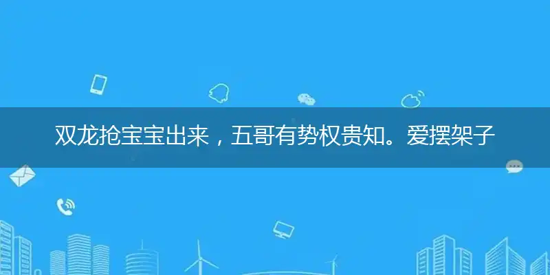 双龙抢宝宝出来,五哥有势权贵知。爱摆架子盘腿坐,横跨鼻梁勾耳朵