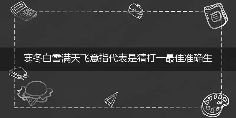 寒冬白雪满天飞