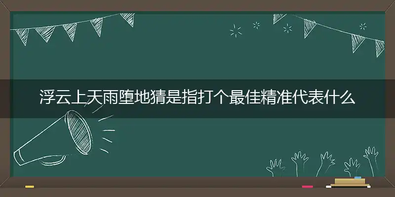 浮云上天雨堕地词语精选解释落实答案