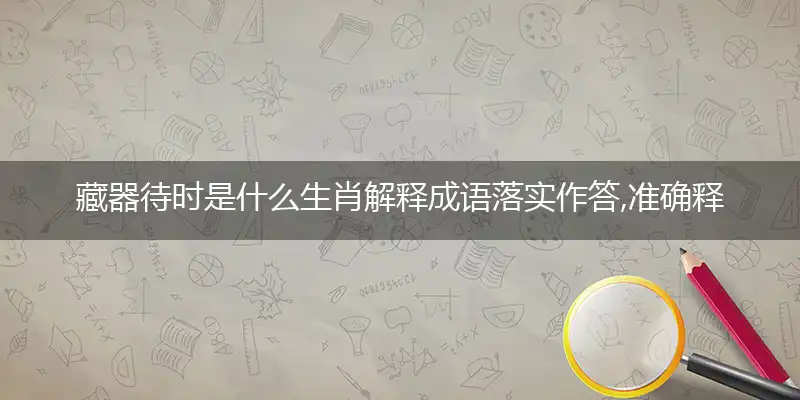 藏器待时是什么生肖解释成语落实作答,准确释义词语解释