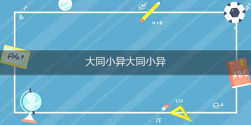 大同小异大同小异