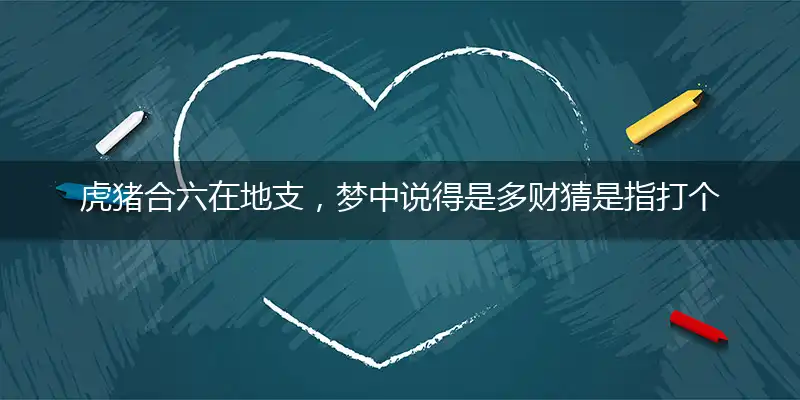 虎猪合六在地支，梦中说得是多财最佳精准落实答案