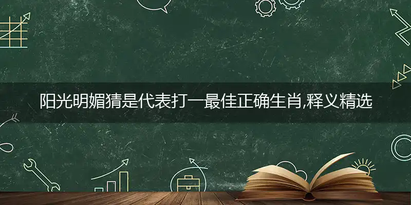 阳光明媚猜是代表打一最佳正确生肖,释义精选词语赏析解释
