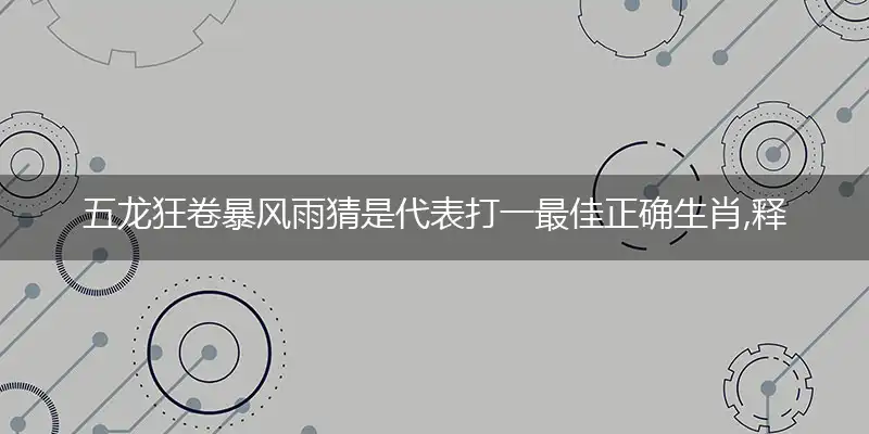 五龙狂卷暴风雨猜是代表打一最佳正确生肖,释义精选词语赏析解释