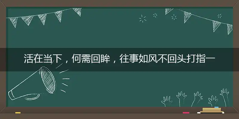 活在当下，何需回眸，往事如风不回头打指一最佳最佳生肖,独家释义词语解释!