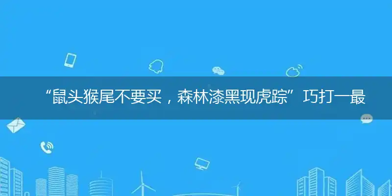 “鼠头猴尾不要买，森林漆黑现虎踪”巧打一最佳最佳生肖,独家释义词语解释!