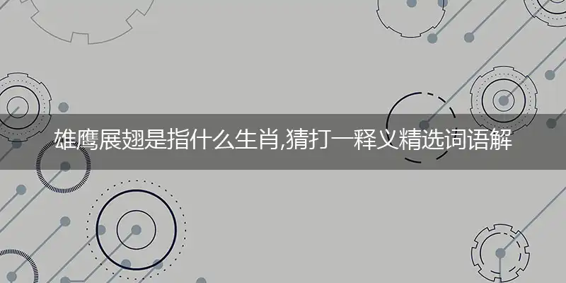 雄鹰展翅是指什么生肖,猜打一释义精选词语解释