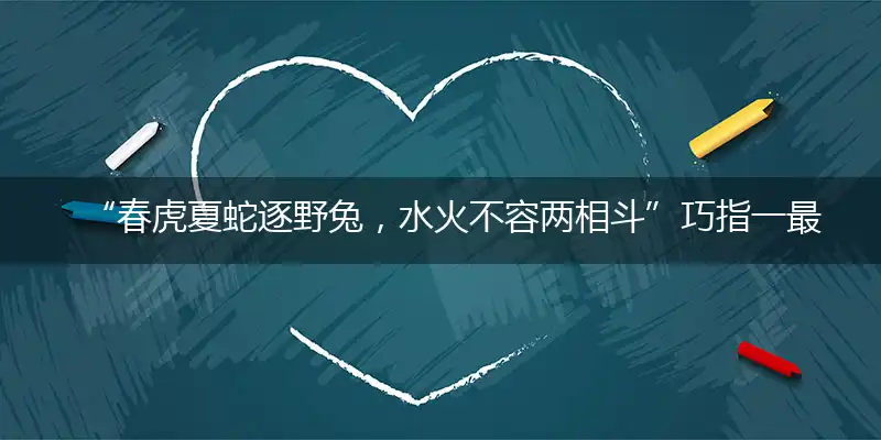 “春虎夏蛇逐野兔，水火不容两相斗”巧指一最佳最佳生肖,独家释义词语解释!