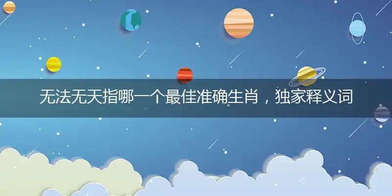 无法无天指哪一个最佳准确生肖，独家释义词语解释!
