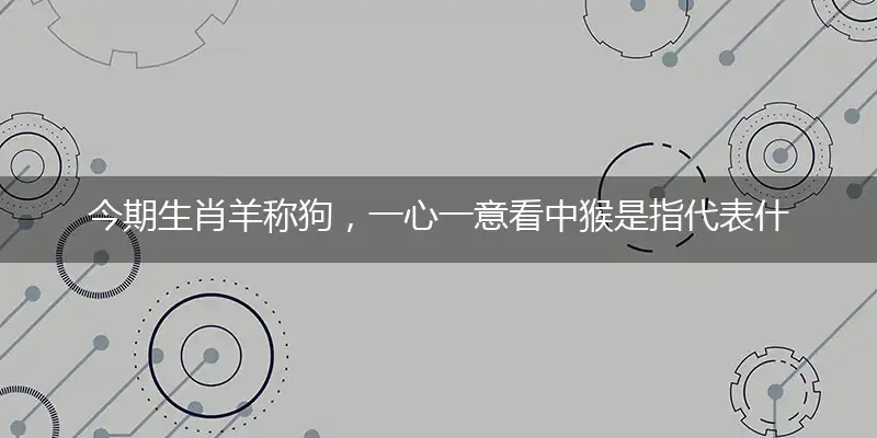 今期生肖羊称狗，一心一意看中猴是指代表什么生肖,猜解一最佳词语]作答释义解释