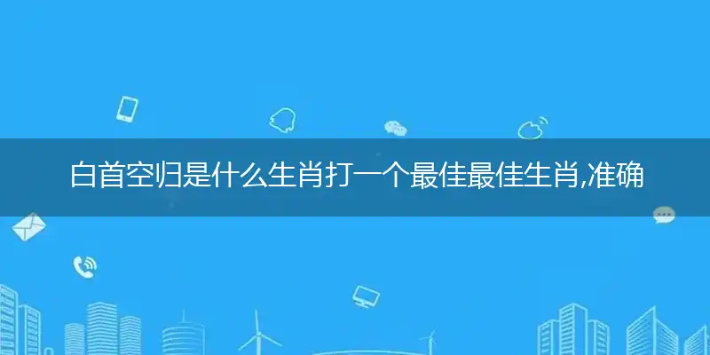 白首空归是什么生肖打一个最佳最佳生肖,准确释义词语解释