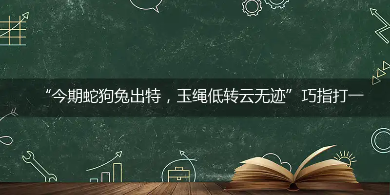 “今期蛇狗兔出特，玉绳低转云无迹”巧指打一最佳最佳生肖,独家释义词语解释!