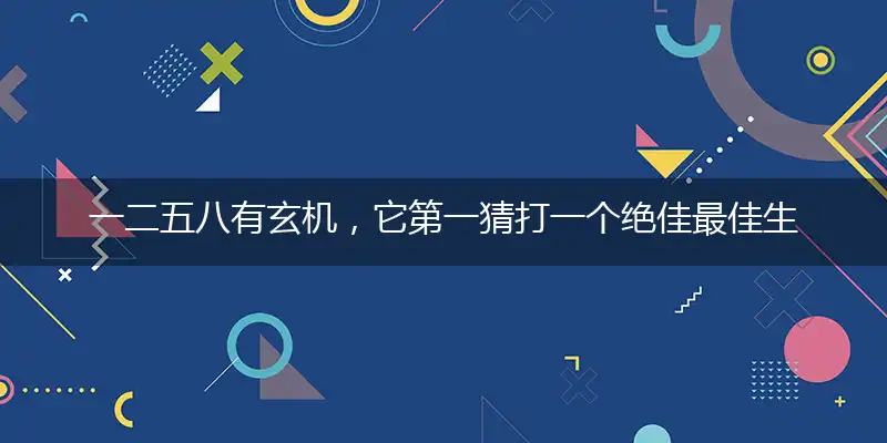 一二五八有玄机,它第一猜打一个绝佳最佳生肖,精准词语释义解释